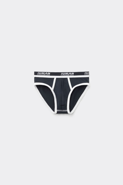 Intimissimi Calzoncillos de Algodón Superior con Logotipo para Niños Niño Azul Tamaño 8-9