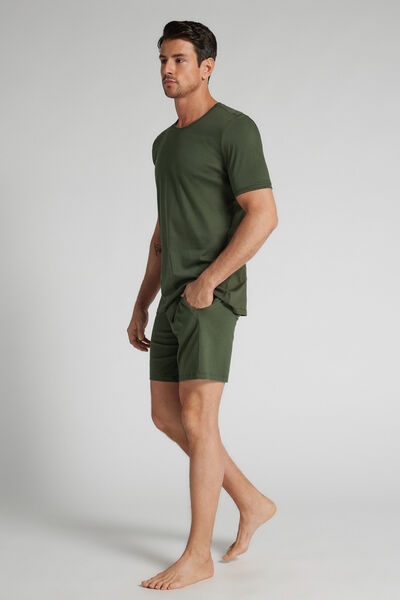 Intimissimi Pijama verano hombre en algodón superior Hombre Azul Tamaño L