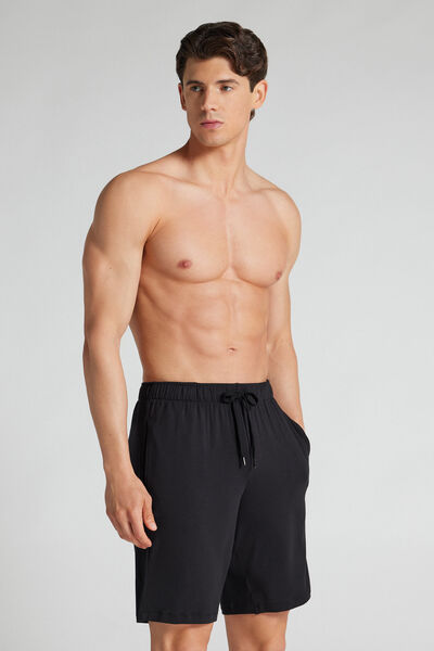 Intimissimi Pantalón Corto de Seda y Modal Hombre Azul Tamaño L