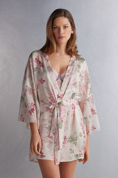 Kimono z Satyny Secret Garden