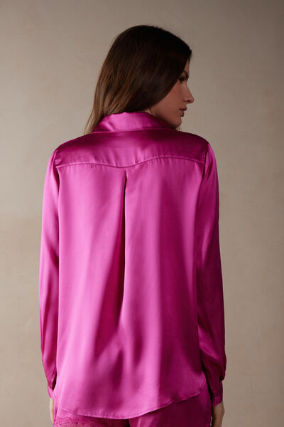 Long-Sleeved Silk Top