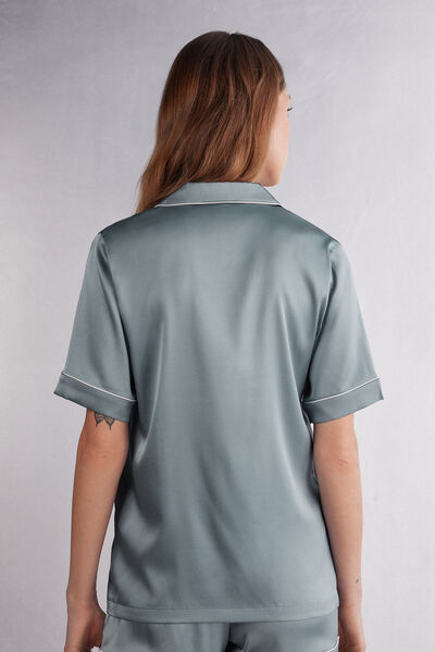 Camicia Maniche Corte in Seta Taglio Uomo
