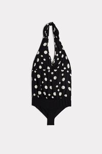Satin Dots Viscose Satin Bodysuit