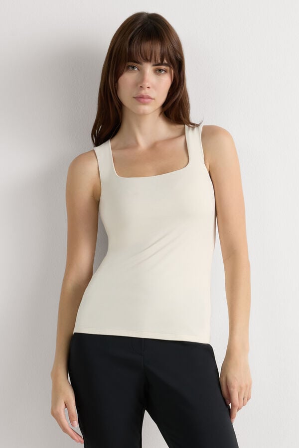 Fresh Bamboo Vest Top with Wide Straps