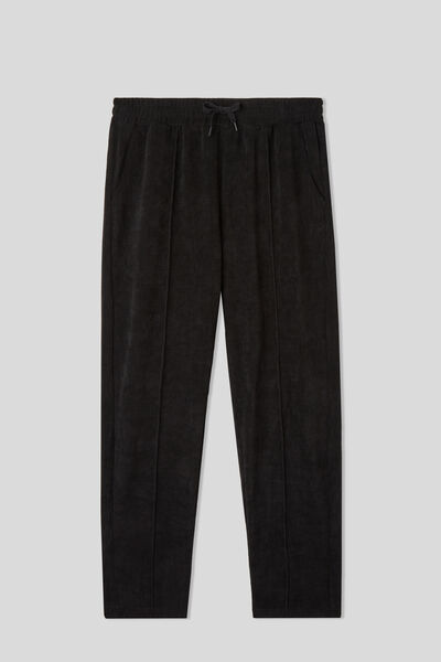 Pantalon long en chenille côtelée