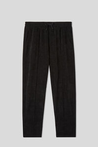 Full-Length Ribbed Chenille Trousers