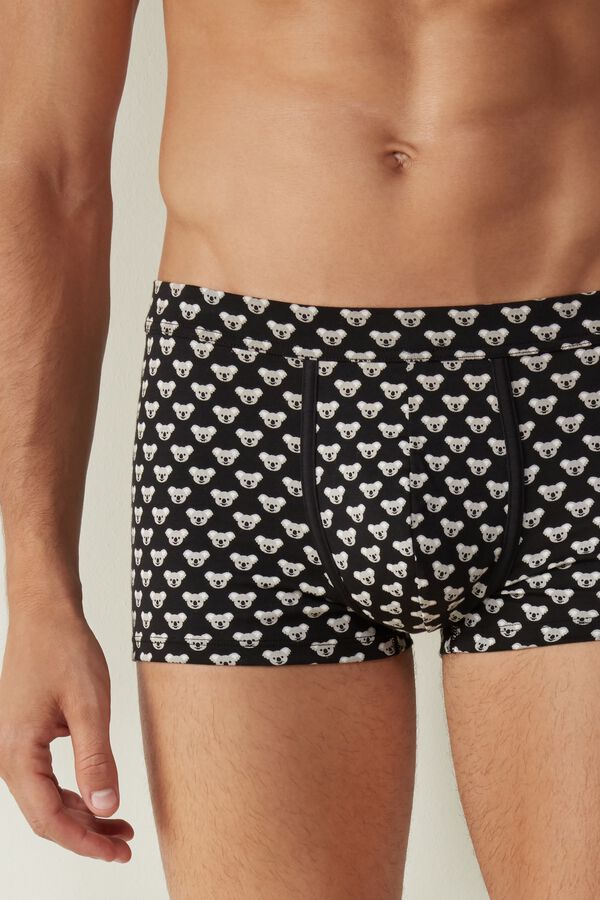 Boxers in Stretch Supima® Cotton with Friendly Animal Faces Print