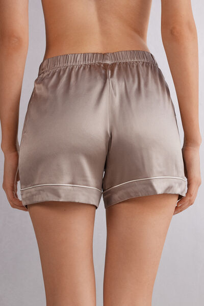 Silk Shorts with Lace