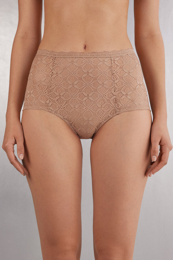 High-Rise Lace French Knickers