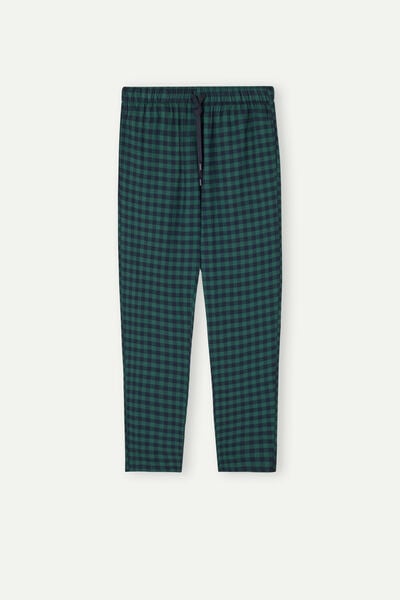 Full-Length Brushed Plain-Weave Cotton Trousers