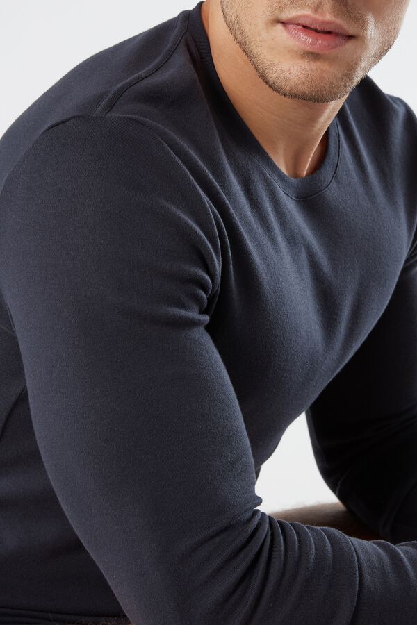 Long-Sleeve Warm-Handle Cotton Top