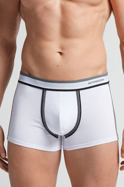 Zweifarbige Retroshorts aus elastischer Supima®-Baumwolle
