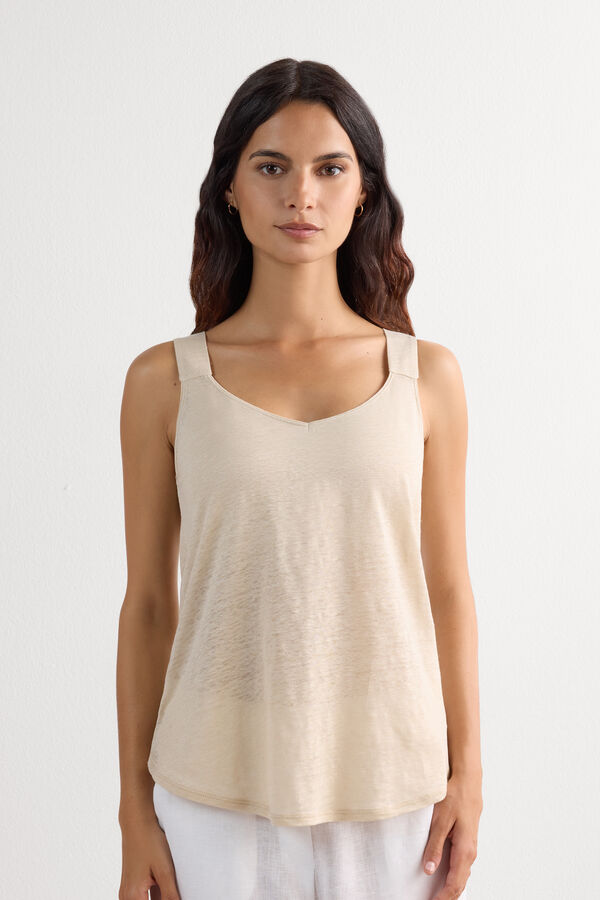 Tanktop van Linnen The Pure Linen