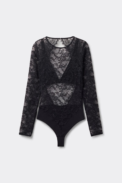 Body Manica Lunga in Pizzo Glimmer of Pleasure