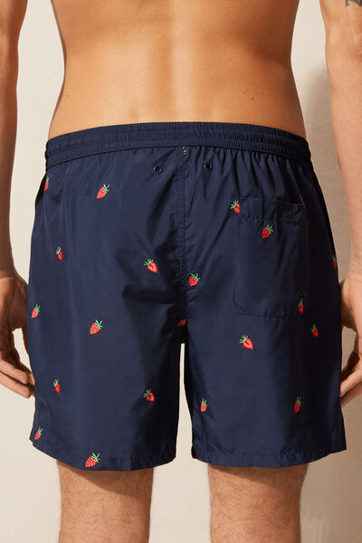 Costume Boxer Mare Ricamo Fragole