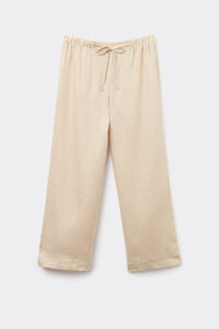 The Pure Linen Drawstring Plain-Weave Linen Trousers
