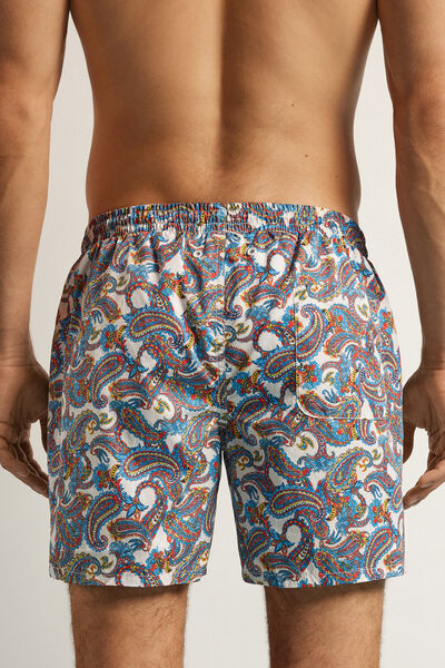 Costume Boxer Mare Stampa Paisley Multicolor