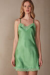 Silk Slip with Lace Insert Detail