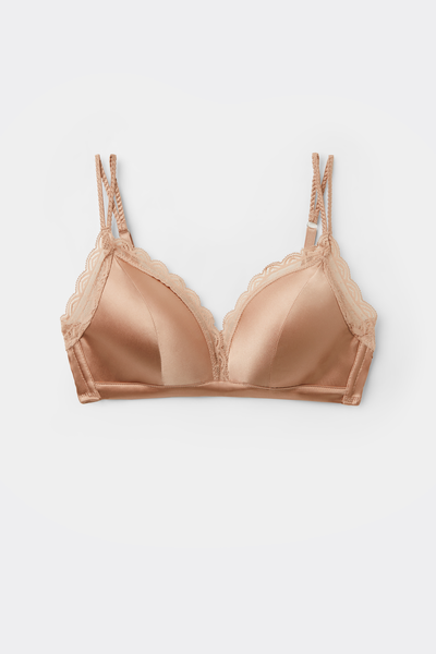 Soutien-gorge triangle sans armatures en soie TIZIANA