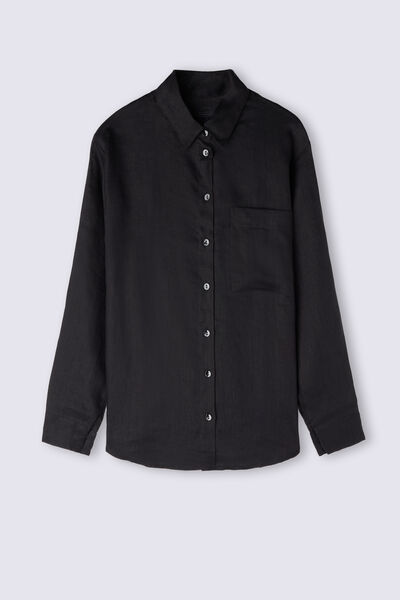 Plain-Weave Linen Shirt