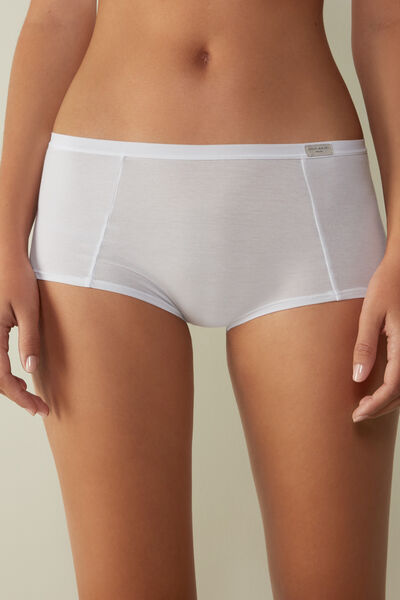 Natural Cotton Boy Short Panties