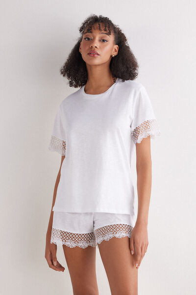 Maglia Manica Corta in Cotone Sophisticated Allure