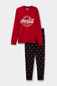 Langer Pyjama aus Baumwolle mit Coca-Cola®-Logo