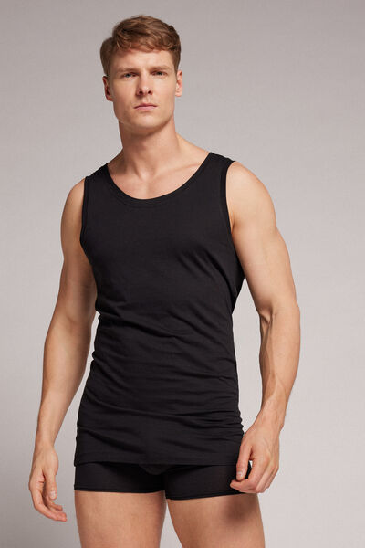 Round-Neck Extrafine Superior Cotton Vest Top