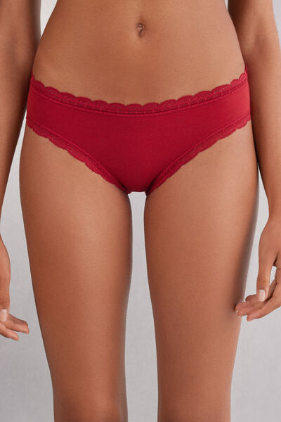 Culotte en coton et dentelle