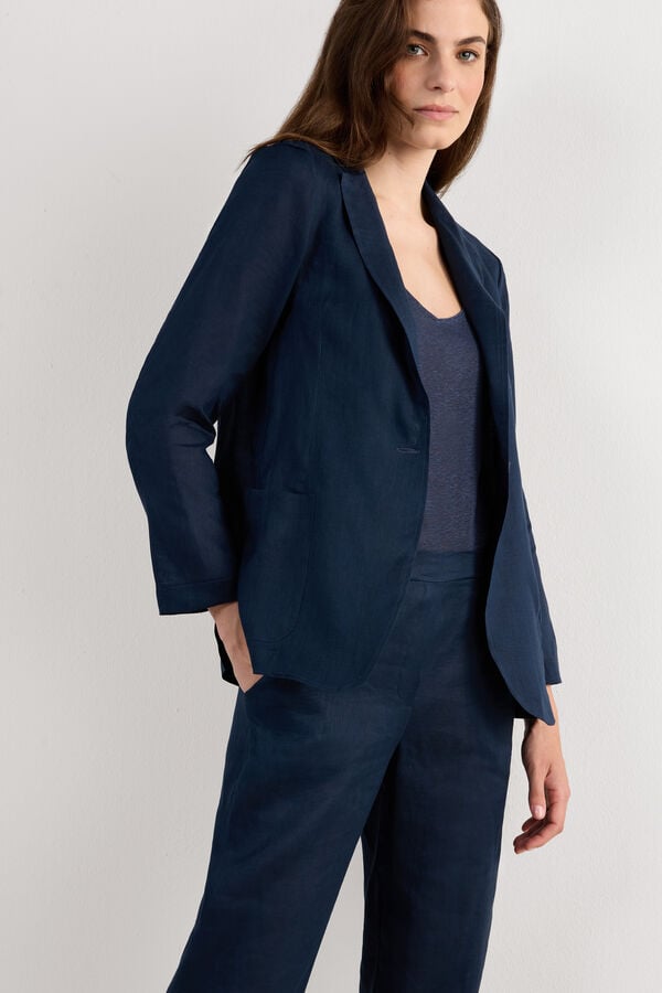 The Pure Linen Plain-Weave Linen Jacket