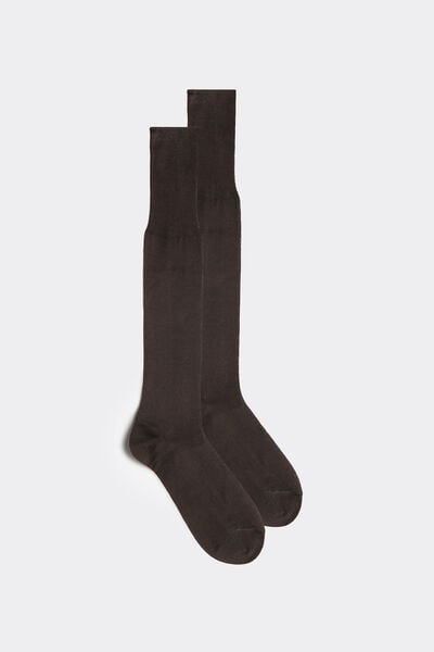 Long Sateen Cotton Lisle Socks