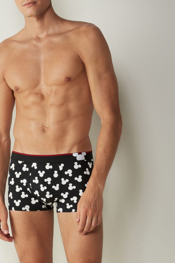 Disney Logo Print Boxers in Stretch Supima® Cotton