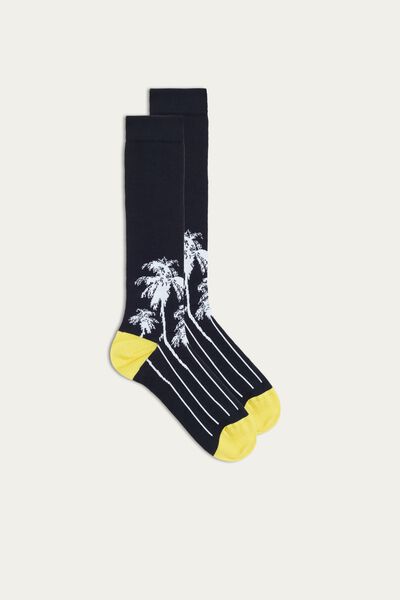 Supima® Cotton Patterned Long Socks