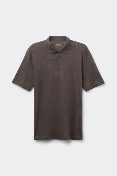 Polo de Manga Corta de Lino