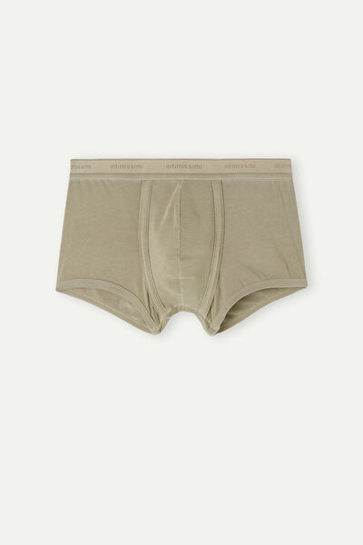 Stückgefärbte Boxershorts aus elastischer Supima® Baumwolle