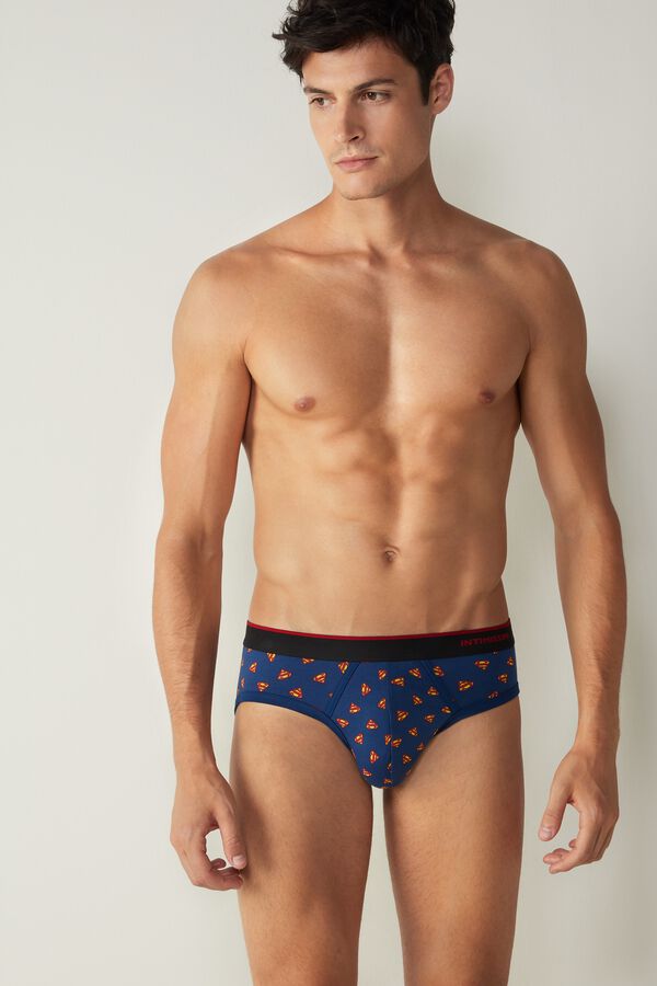 Stretch Supima® Cotton Briefs with Super Heroes Logo Print