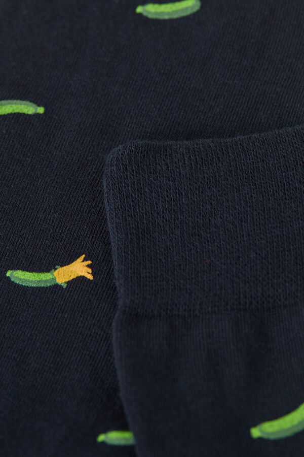 Krátke Vzorované Bavlnené Ponožky