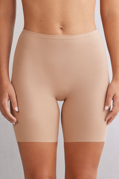 Raw Edge Seamless Cotton Shorts