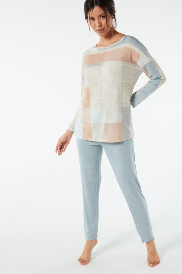 Long Jacquard Modal Pyjamas