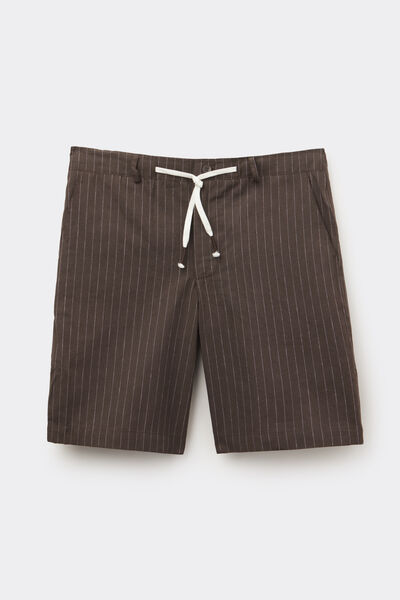 Shorts i linne och bomull