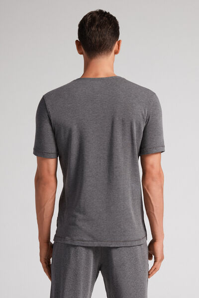 Short-Sleeve Modal-Cashmere Top