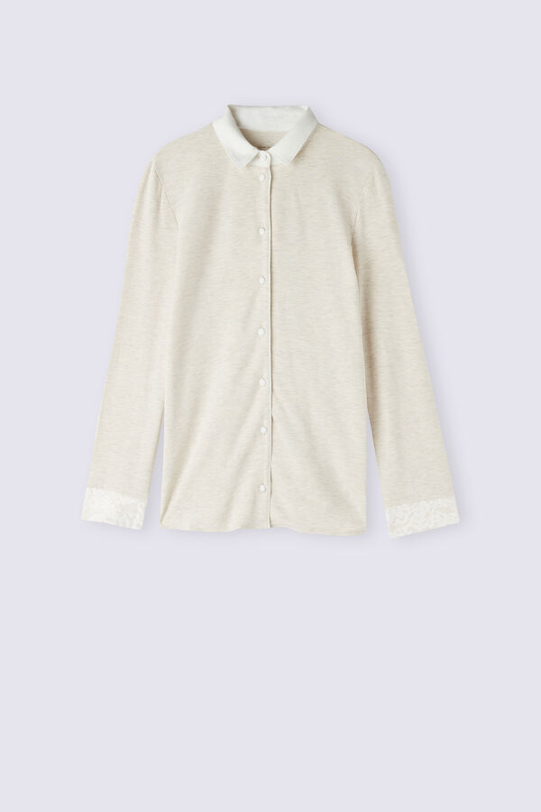 Vorne offenes Shirt aus Modal mit Wolle Baby It