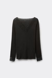 Modal Cashmere Ultralight Long Lace Shirt
