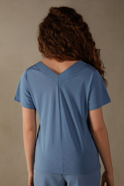 Short Sleeve V-neck Top in Supima® Ultrafresh Cotton