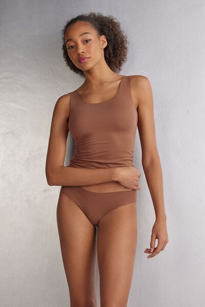 Tanga femme en coton sans coutures