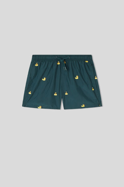 Costume Boxer Mare Bambino Ricamo Paperelle