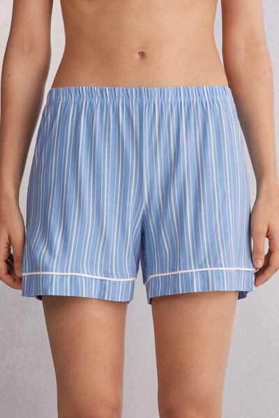 Bas de pyjama en modal Oxford à rayures