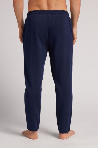 Cotton Fleece Trousers with Seam