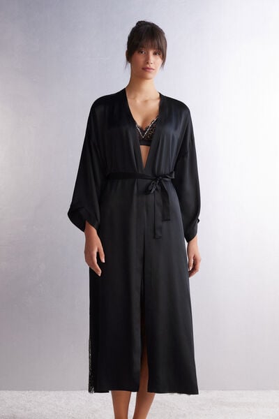 Living in Luxe Long Silk Dressing Gown