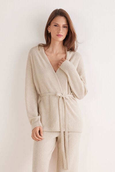 Cardigan con Cintura 100% Cashmere